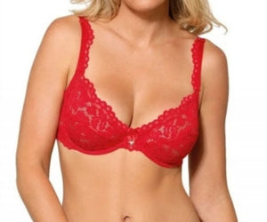 Full Lace Red Soft Cup Bra