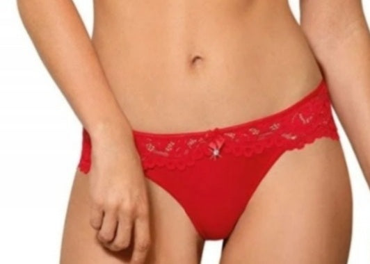 Full Lace Red Soft Thong