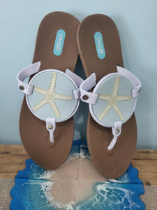 Starfish Medallion Flip Flops