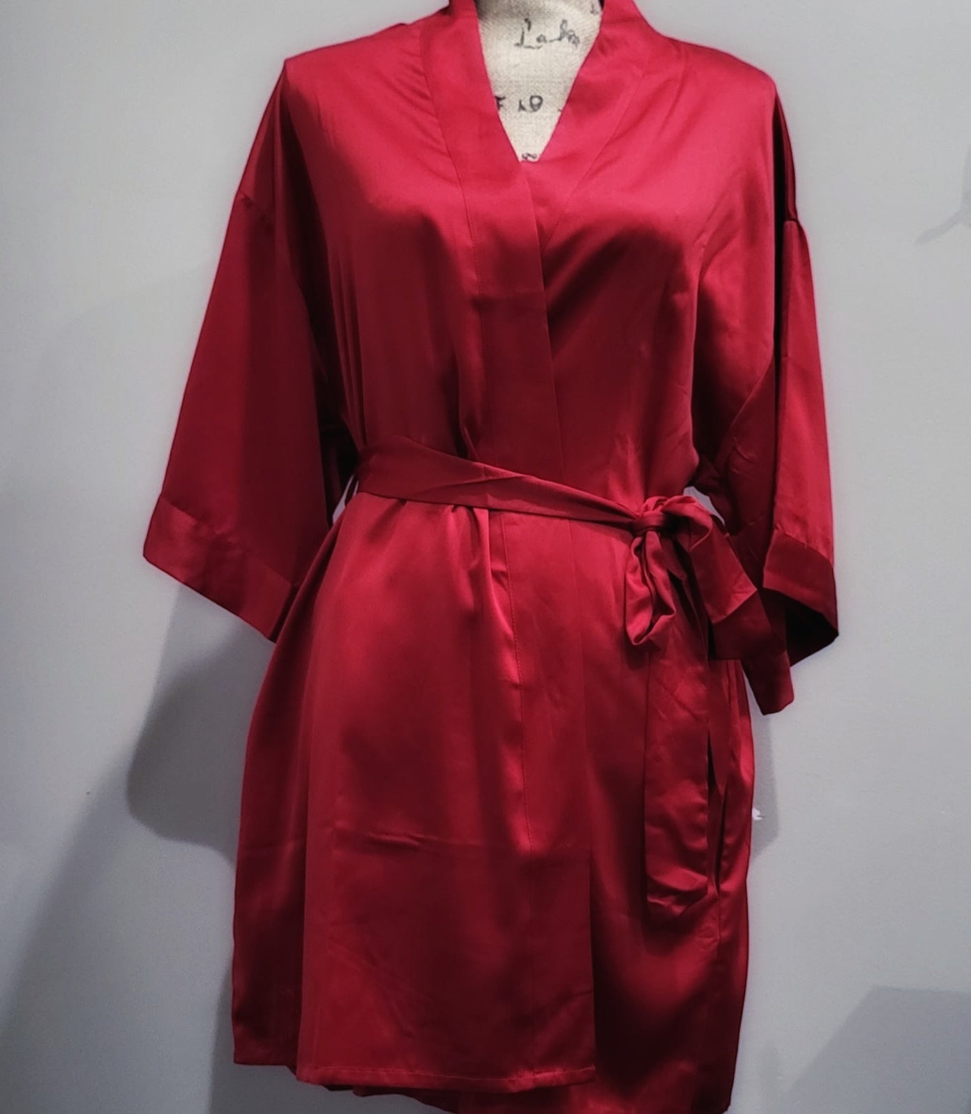 Red Satin Dressing Gown