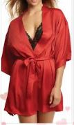 Red Satin Dressing Gown